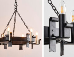 Midhope 6-light wrought iron chandelier