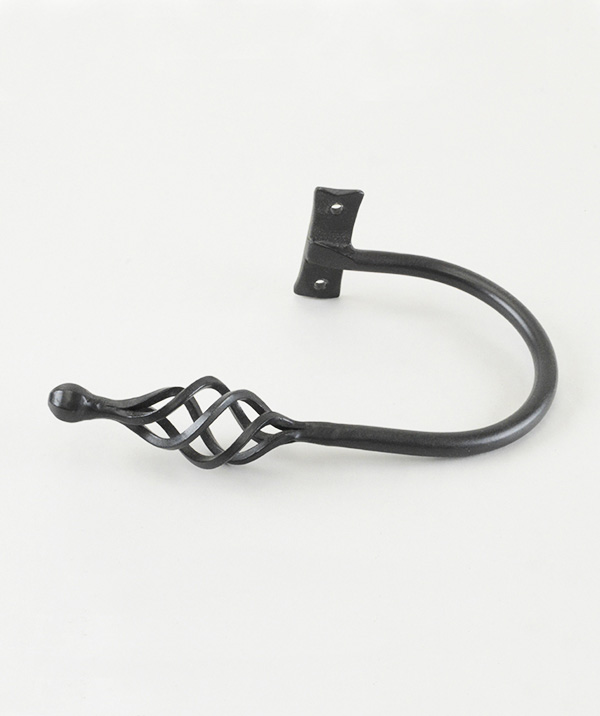 Spiral - wrought iron holdback