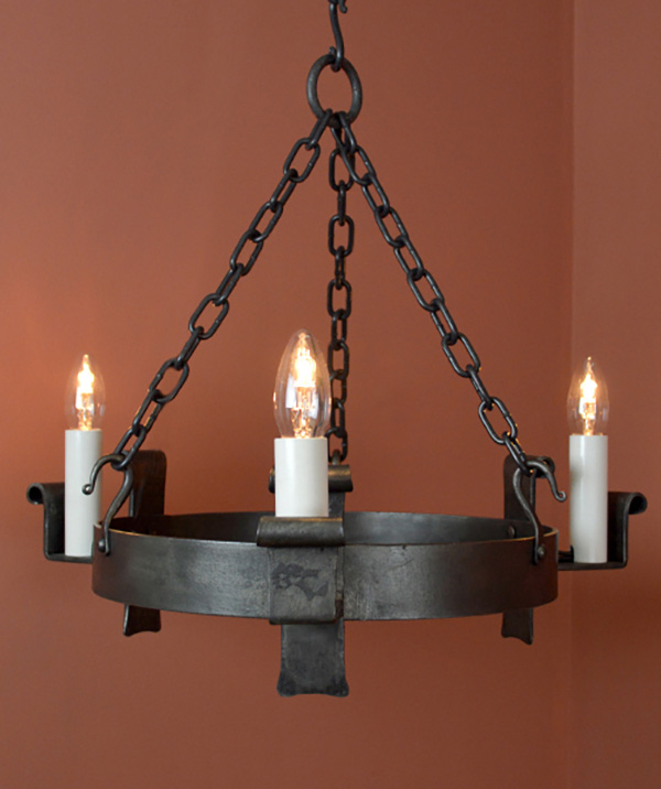 Midhope 3-light - wrought iron chandelier