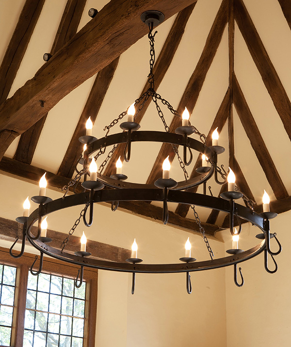 Shepherd's Crook - wrought iron chandelier - larger sizes
