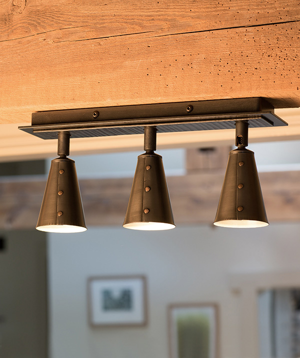 Illions triple - wrought iron spotlight