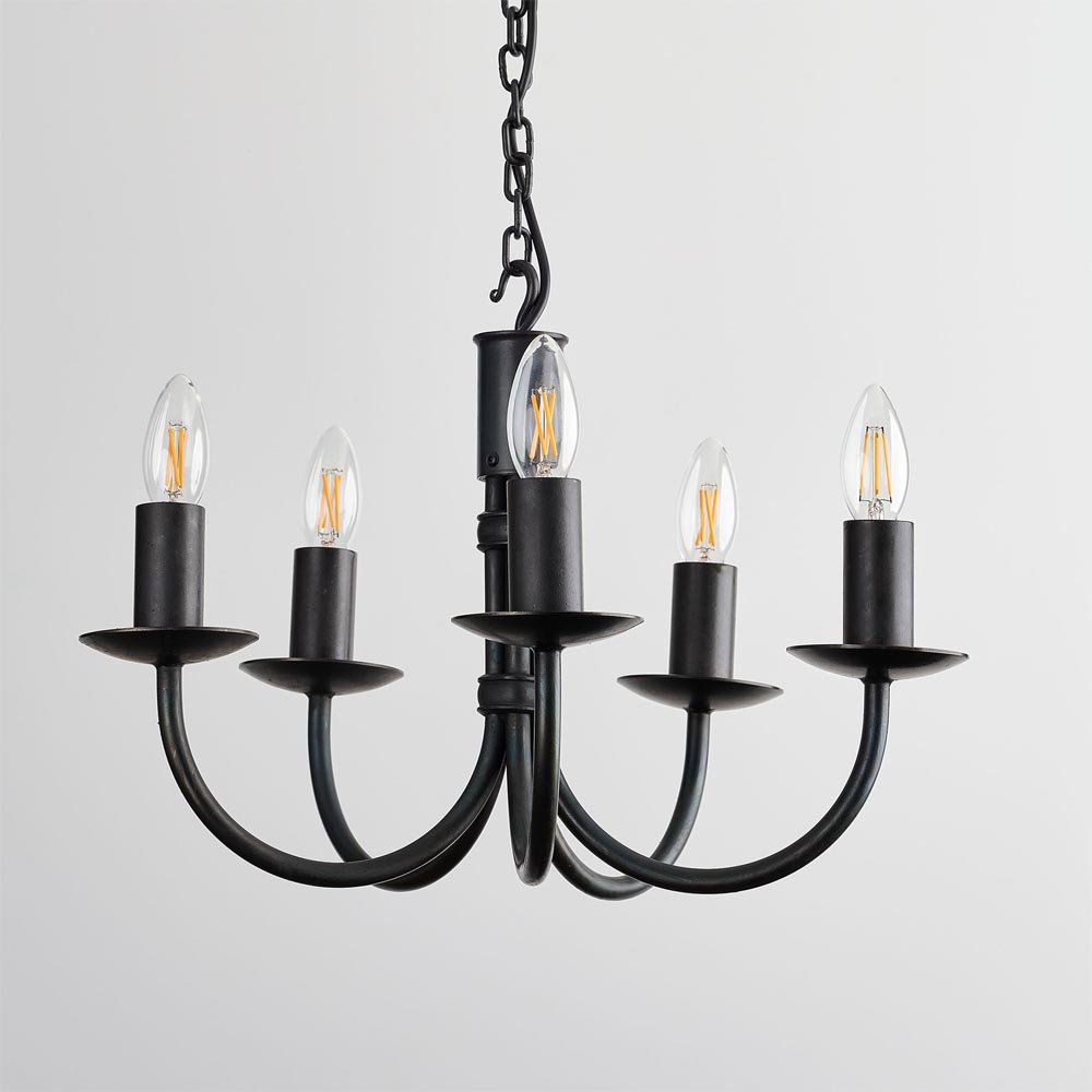 Hartcliff tiny 5-light - wrought iron pendant light