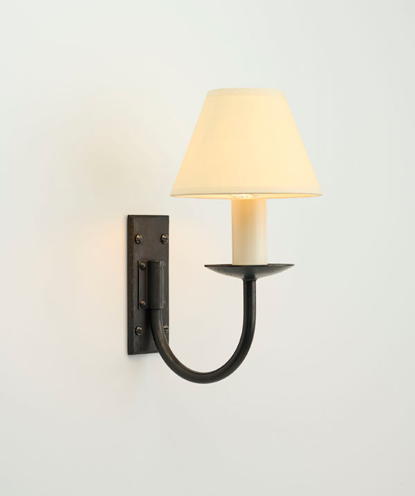 Dunford single - wrought iron wall light