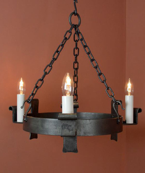 Midhope 3-light - wrought iron chandelier