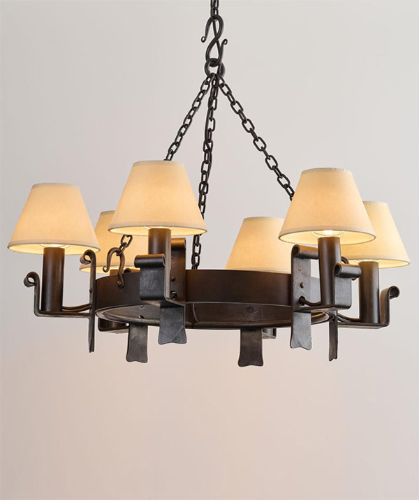 Midhope 6-light - wrought iron chandelier