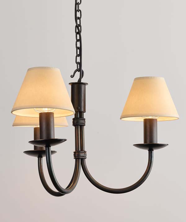 Hartcliff tiny 3-light - wrought iron pendant light