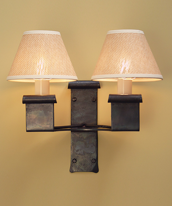 Midhope double - wrought iron wall light