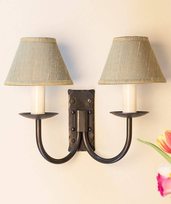 Winscar double - wrought iron wall light