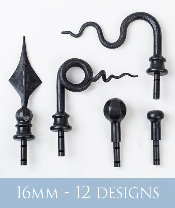 16mm diameter finials - 12 designs