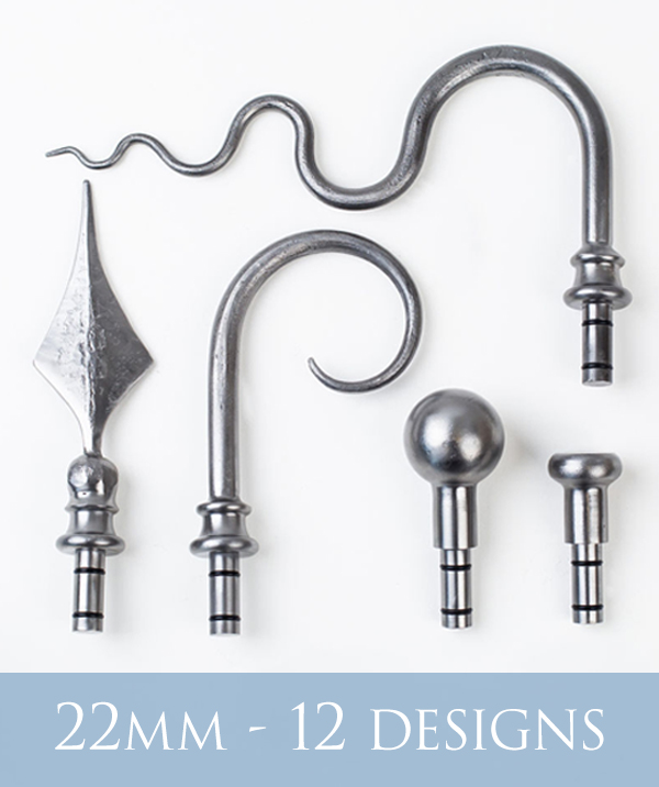 22mm diameter finials - 12 designs