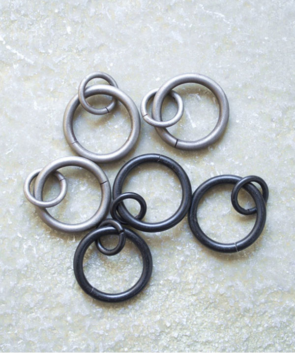 Wrought Iron Curtain Rings, Curtain Pole Rings With Clips
