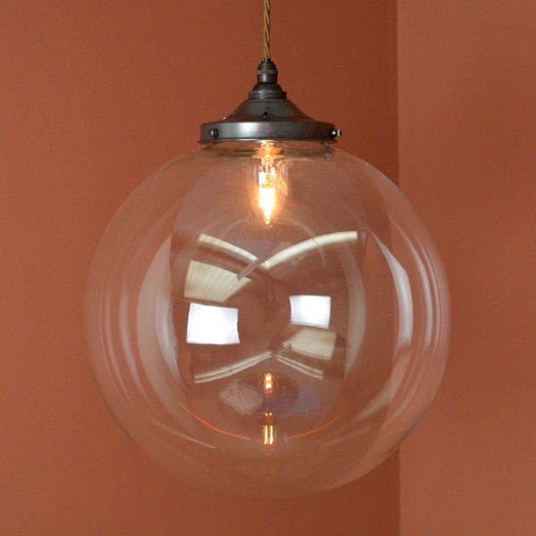 Clear glass globe shade deals