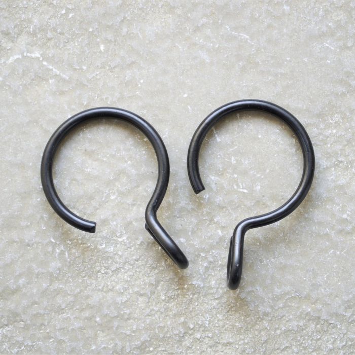 Wrought iron curtain hooks - to fit 32mm pole