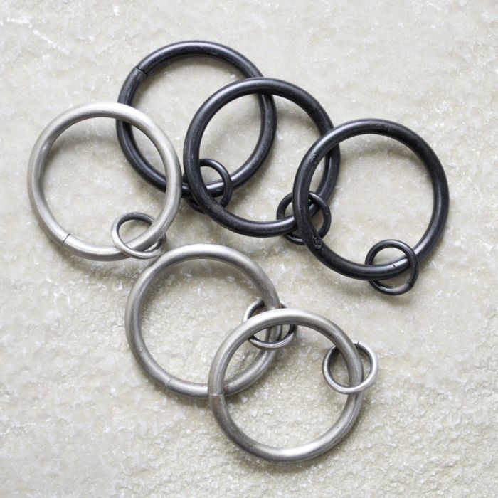 Curtain Wrought Iron Pole Rings, How To Fit Curtain Rings