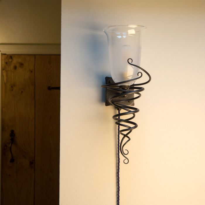 Glass plug on sale in wall light