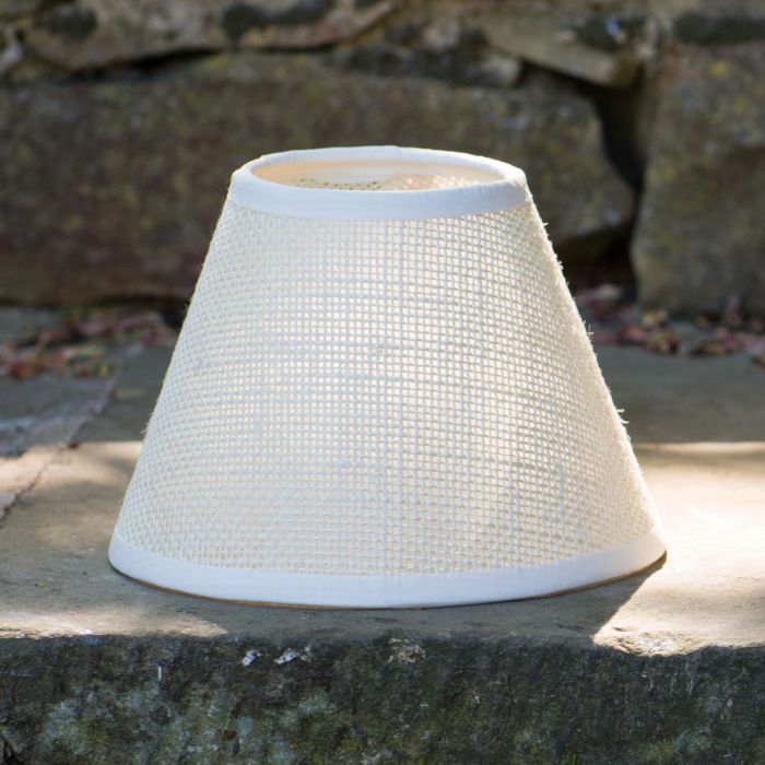 Natural Hessian Candle Lampshade, How To Make A Clip On Candle Lampshade