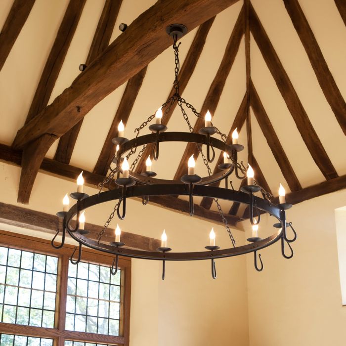 Shepherds Crook Larger Sizes Wrought Iron Chandelier Chandeliers Shepherds Crook Wrought Iron Chandeliers, Large Rustic Iron Chandelier