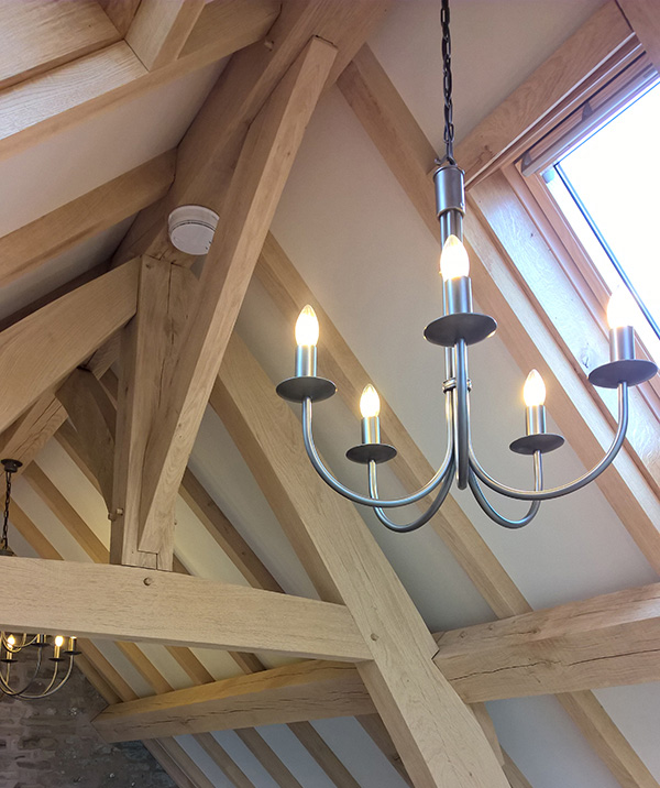A Hartcliff hanging in an open pitched roof in Wales