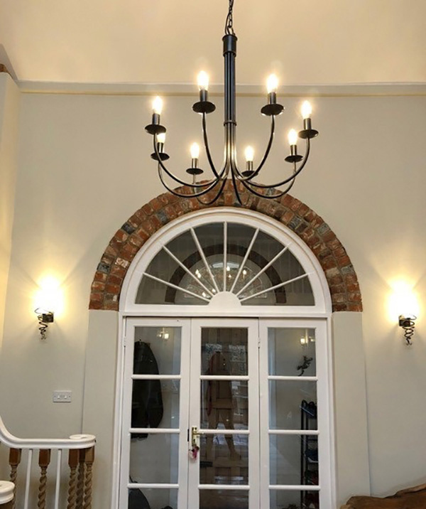 Sharon has paired a Hartcliff pendant with Maythorne wall lights