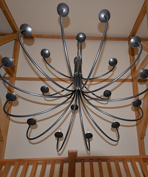 A lovely view from below of a Hartcliff chandelier