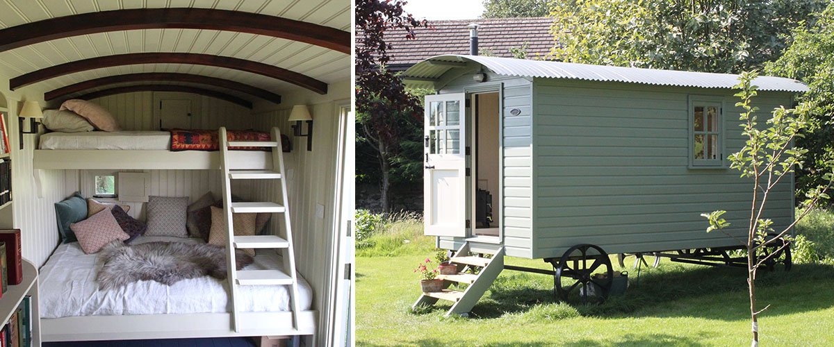 Inside a Yorkshire Shepherd's Hut