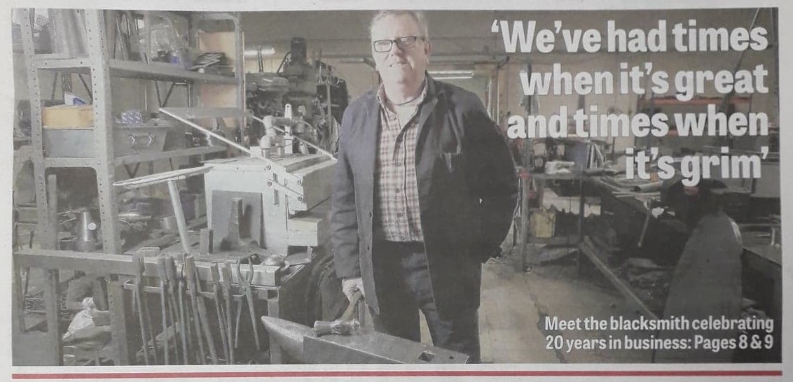 Media coverage - Heritage blacksmith celebrates 20 years in business