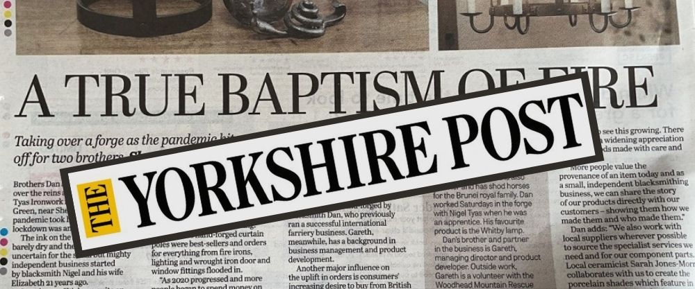 Yorkshire Post - 'A True Baptism of Fire' at Nigel Tyas Ironwork