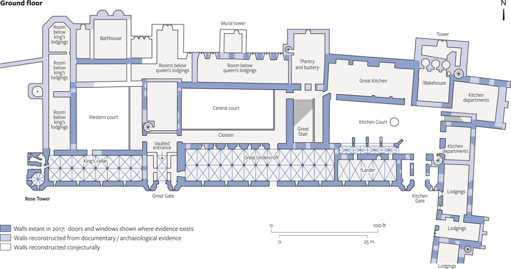 Floorplan of Windsor Castle renovated Undercroft