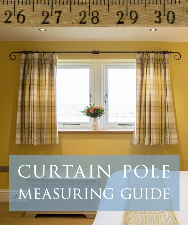 Curtain pole measuring guide