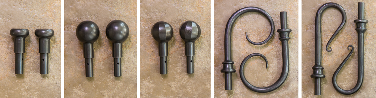 Wrought iron curtain pole packs