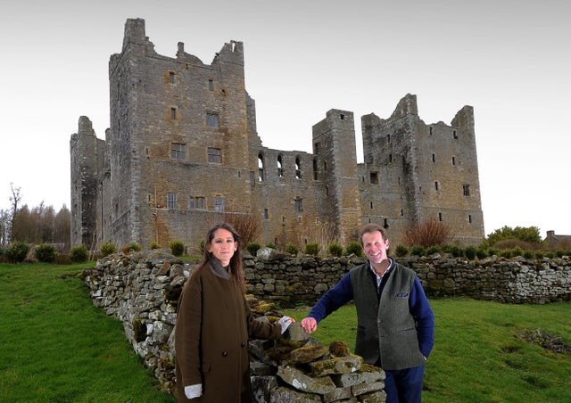 The Orde-Powletts outside Bolton Castle