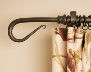 Click here to measure for traditional wrought iron curtain poles
