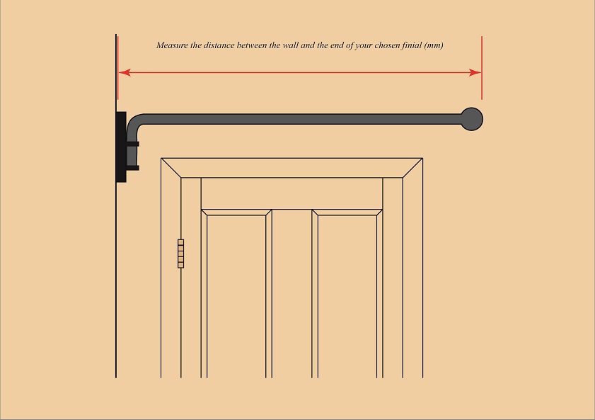 measuring guide for made to measure portiere