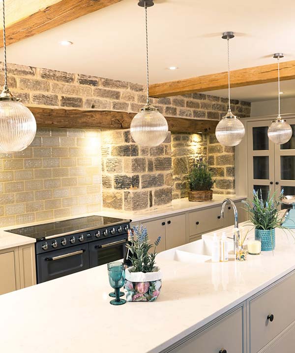 Suspended Prismatic Kitchen Globe Pendants