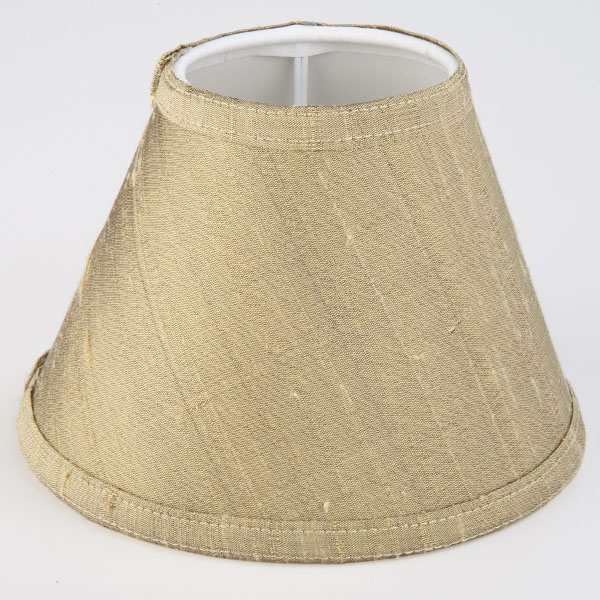 Dupion Silk Candle Shade In Old Gold 150mm 6 Old Gold Silk Candle Shade
