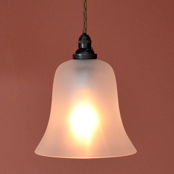 Holmfirth Pendant Light With Clear Frosted Bell Shade