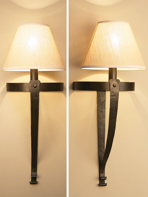 Mitre Wrought Iron Wall Light