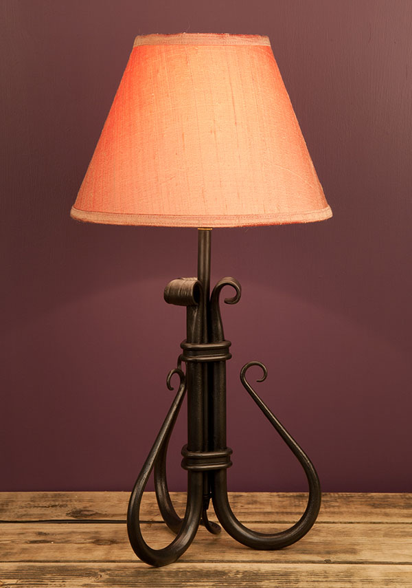 Shepherds Crook Tiny Wrought Iron Table Lamp Shepherd S Crook Tiny Wrought Iron Table Lamp In Natural Black Finish With 255mm 10