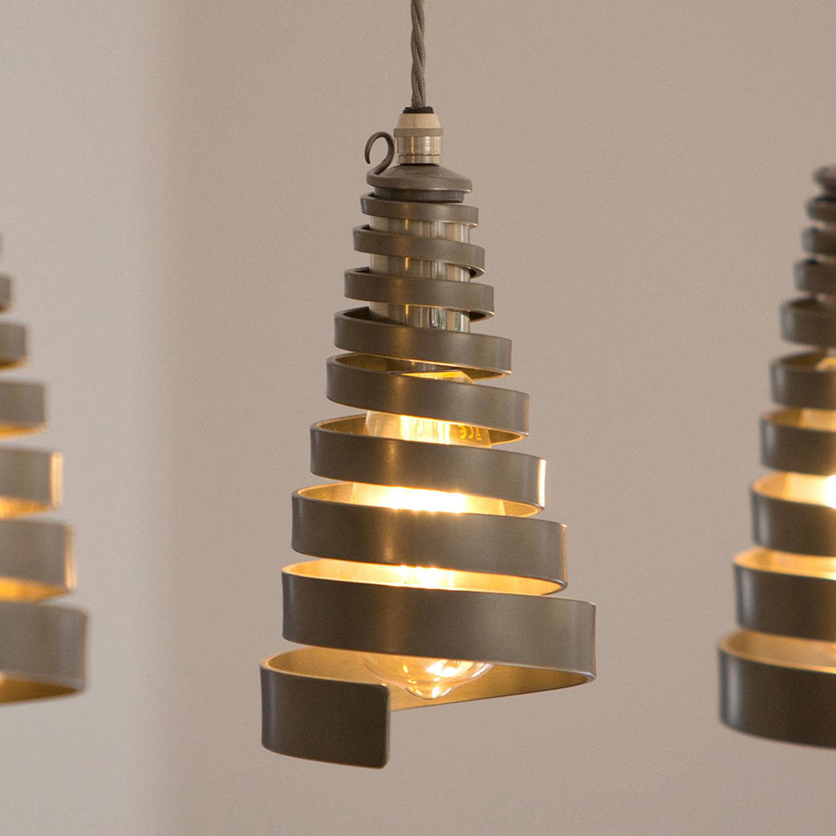 Brass Linear Pendant Light bretton 3 light pendant in light burnished steel with silver silk braided cable and nickel