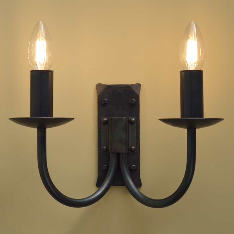 Winscar Double Wrought Iron Wall Light