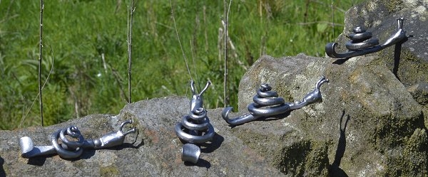 Blacksmith Kieren Stables with Brian the Snail
